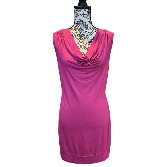 Trina Turk Cowl Neck mini Bodycon Dress size 6 Pink purple - Picture 1 of 12